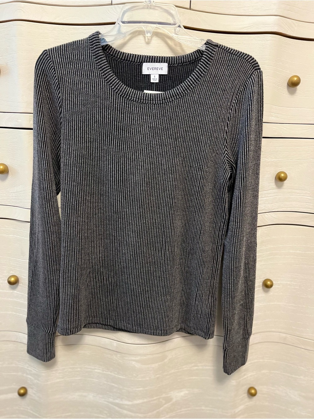NWT Evereve Perry Washed Ribbed Top Size Small
